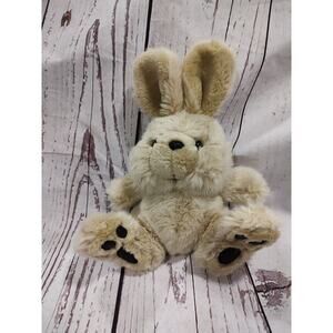 Easter 9 inch 1995 Chosun Eggcetera Brown Bunny Rabbit Plush Black Pads Big Feet